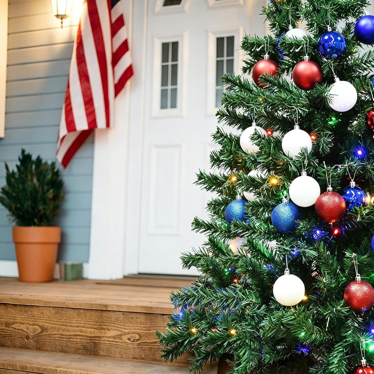 Adornos de bola de Navidad de 24 quilates, decoración de árbol de N...