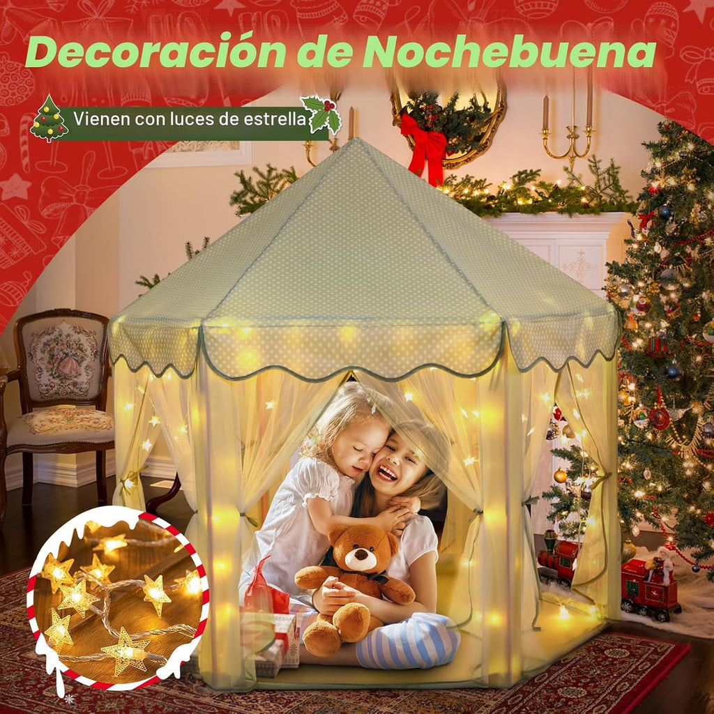 Monobeach - Tienda de princesa para niñas, castillo grande de celad...