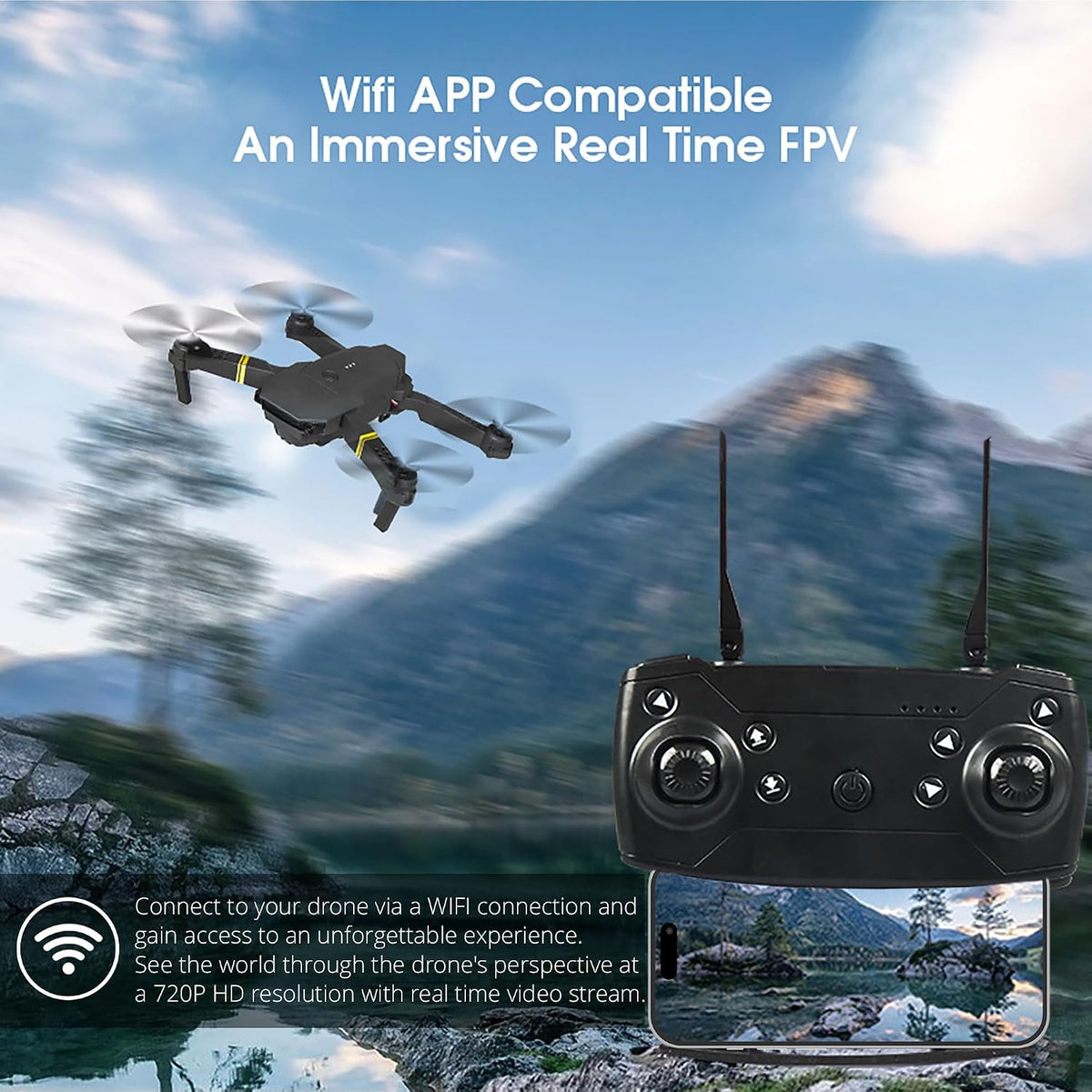 Falcon 4K Drone con cámara | Quadcopter para niños y adultos, princ...