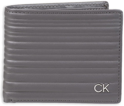 Calvin Klein Billetera plegable minimalista de piel RFID para hombr...