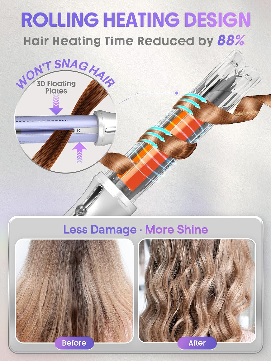 SHEGLAM One Touch Airflow Styler Pro Rotación automática 3.0 Tecnol...
