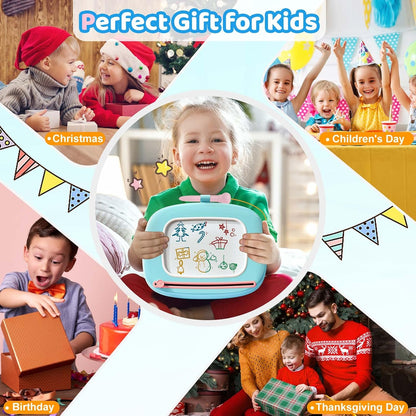 Kikidex Juguetes para niños de 1 a 3 años, tablero magnético de dib...