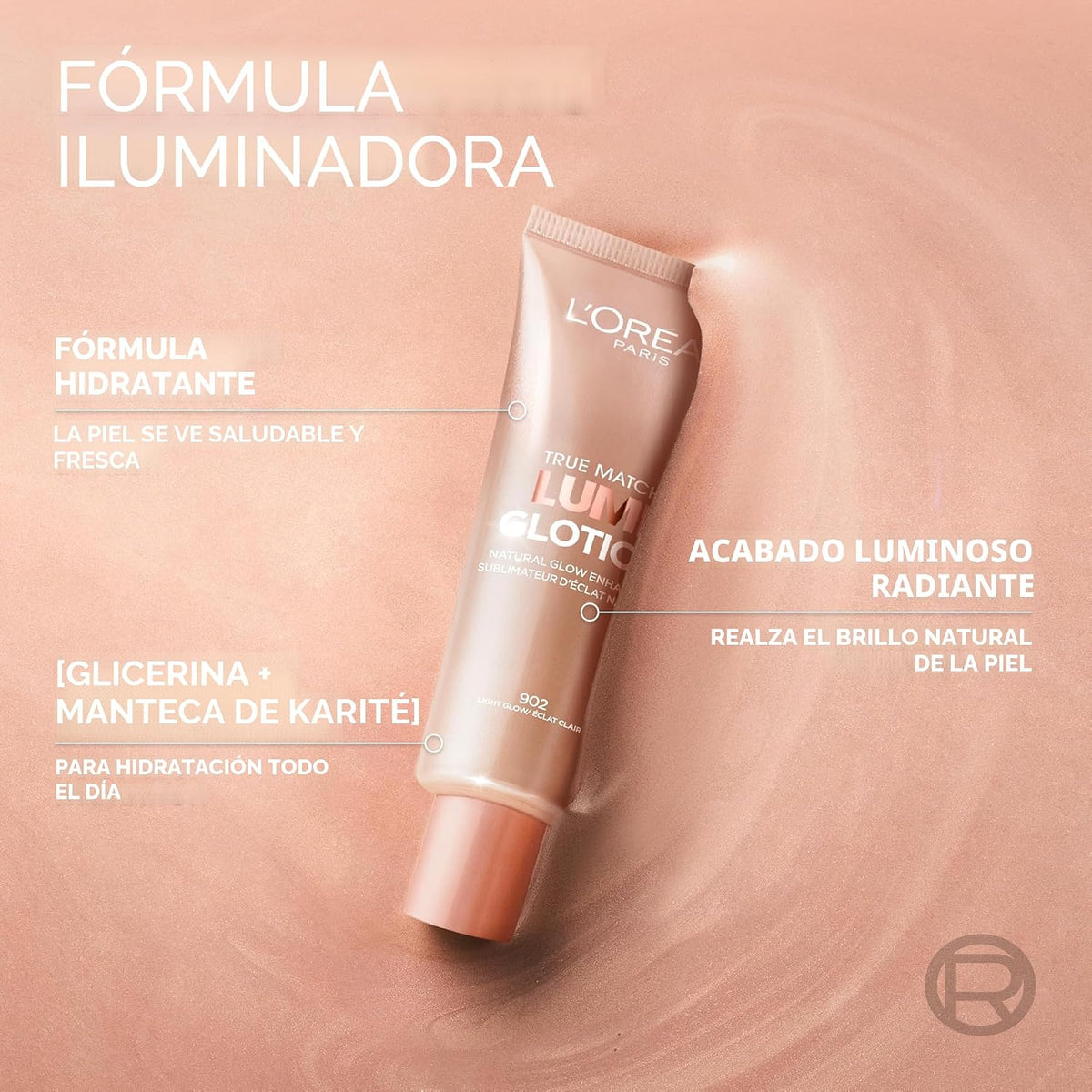L'Oréal Paris Maquillaje True Match Lumi Glotion, Potenciador d...