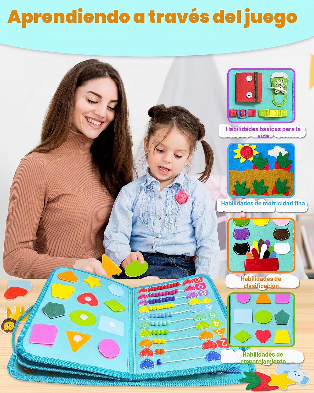 Exorany Tablero Ocupado Juguetes Montessori para Niño Niña Regalos...