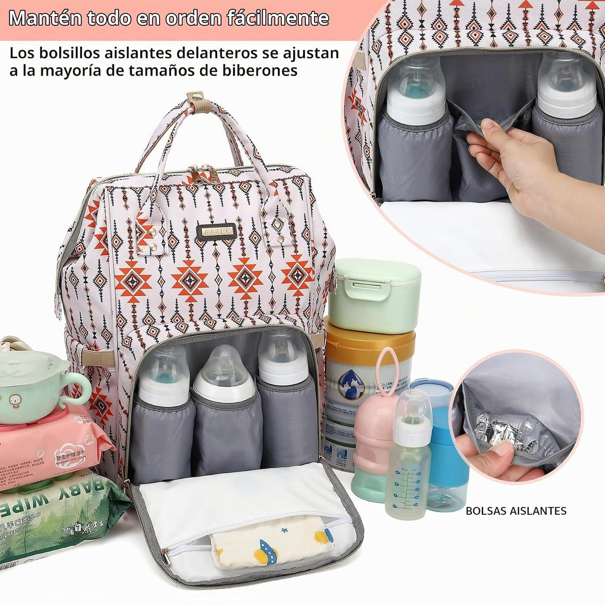 GAIVP Mochila para pañales, bolsas de pañales para bebés, niñas y n...