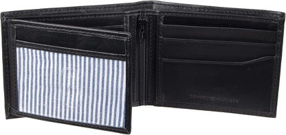 Tommy Hilfiger Cartera Passcase para hombre con ventana de identifi...