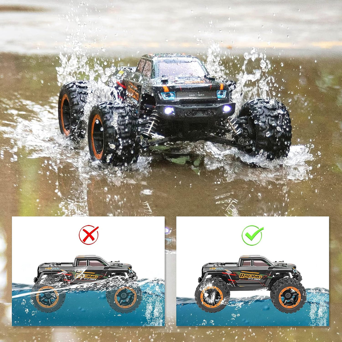 HAIBOXING Coche de control remoto 16889, escala 1:16, 2.4 GHz, auto...