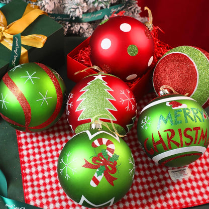 Lanpn 6 piezas de adornos de Navidad extra grandes de 6 pulgadas pa...