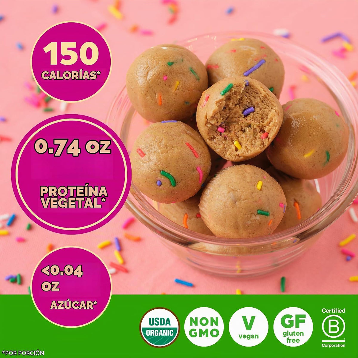 Orgain Proteína vegana orgánica en polvo, pastel de cumpleaños, 0.7...