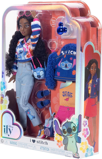 Disney ILY 4EVER Muñecas de Moda Cabello Oscuro Stitch 11.5" de...