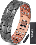 Pulsera de cobre para hombre Feraco, 3 veces más fuerte, pulseras m...
