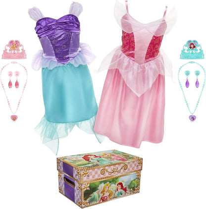 Disney Princess Ariel &amp; Aurora Baúl de Disfraces para Juegos de...