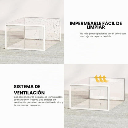 Cajas de almacenamiento de zapatos XXL, paquete de 12, organizador...