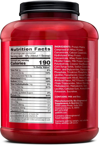 BSN SYNTHA-6 - Proteína en polvo premium, 0.21 onzas de fibra, aisl...