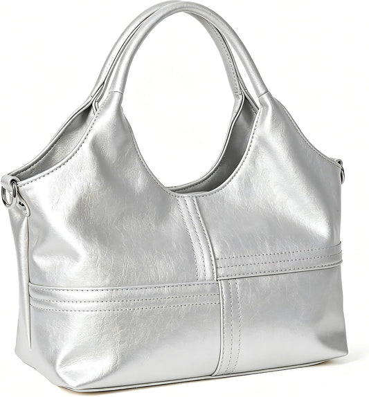 KOGTLA Bolsos de cuero vegano para mujer con correa de bandolera de...