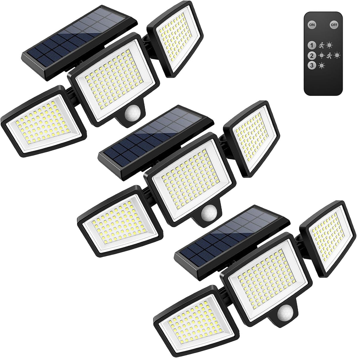 Tuffenough Luces solares para exteriores de 2500 lm, 210 luces LED...