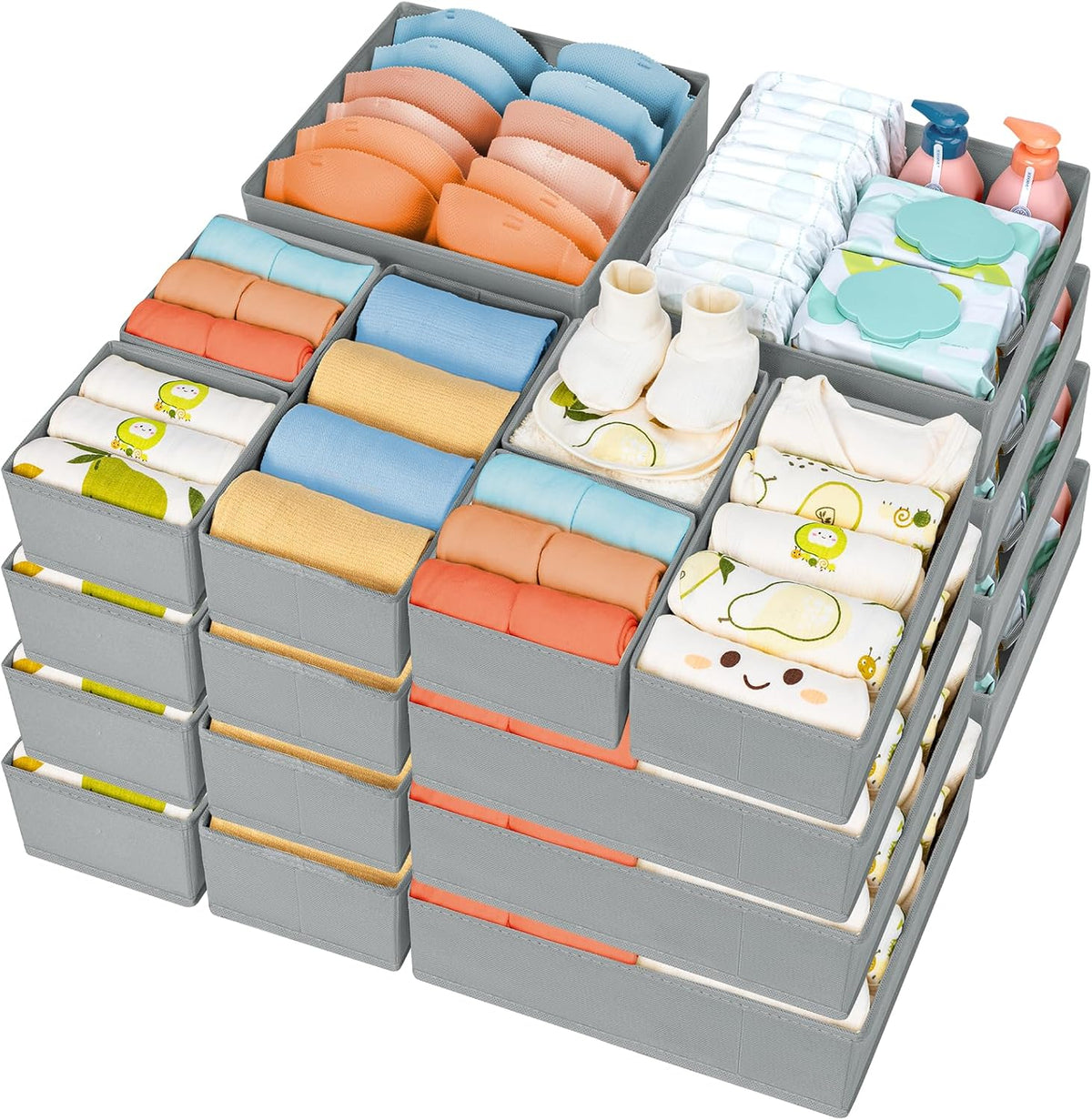 DIMJ Organizador de Cajones para Ropa 18 Pack - Organizadores Plega...