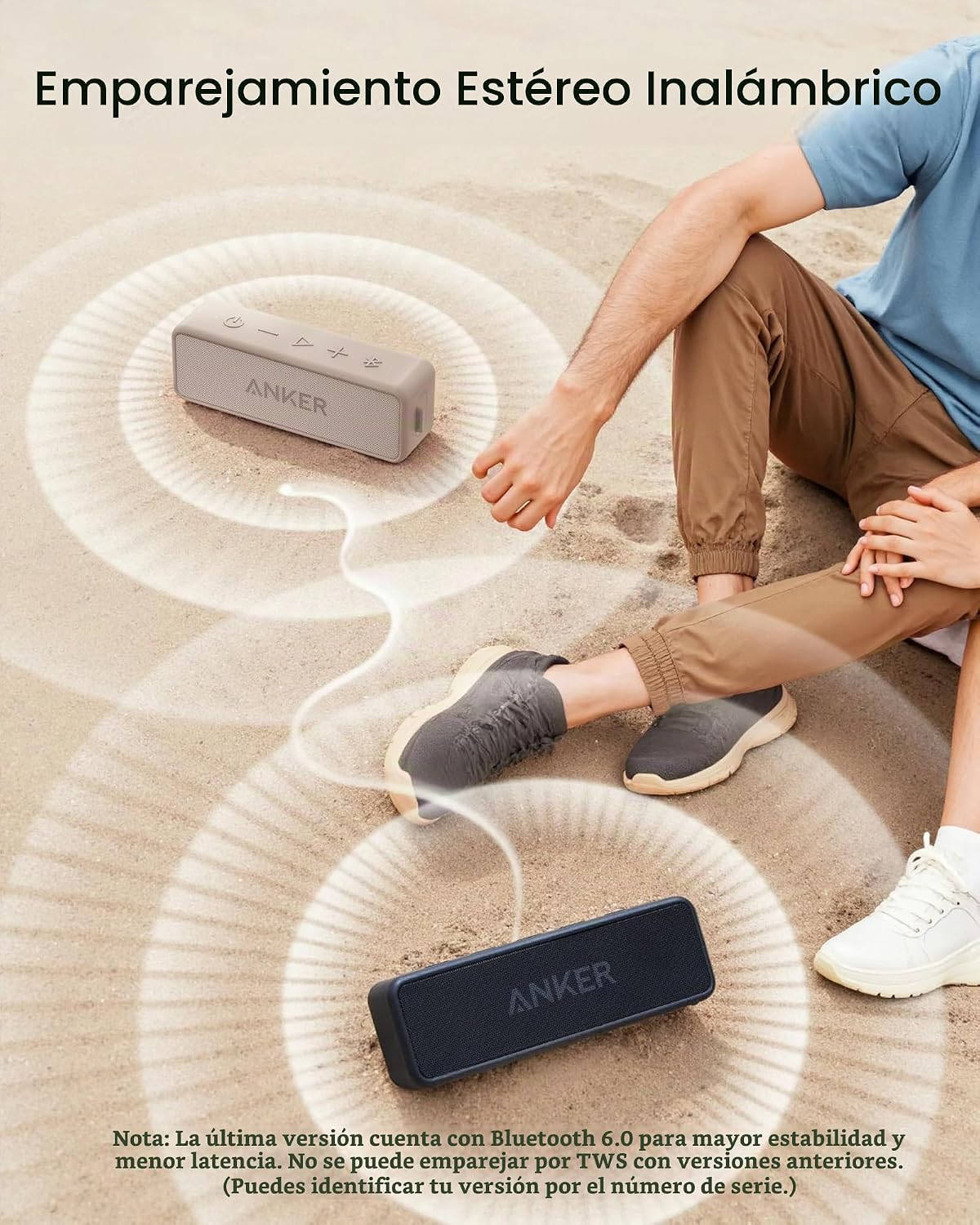 Anker Soundcore 2 Altavoz Bluetooth portátil, 24 horas de reproducc...