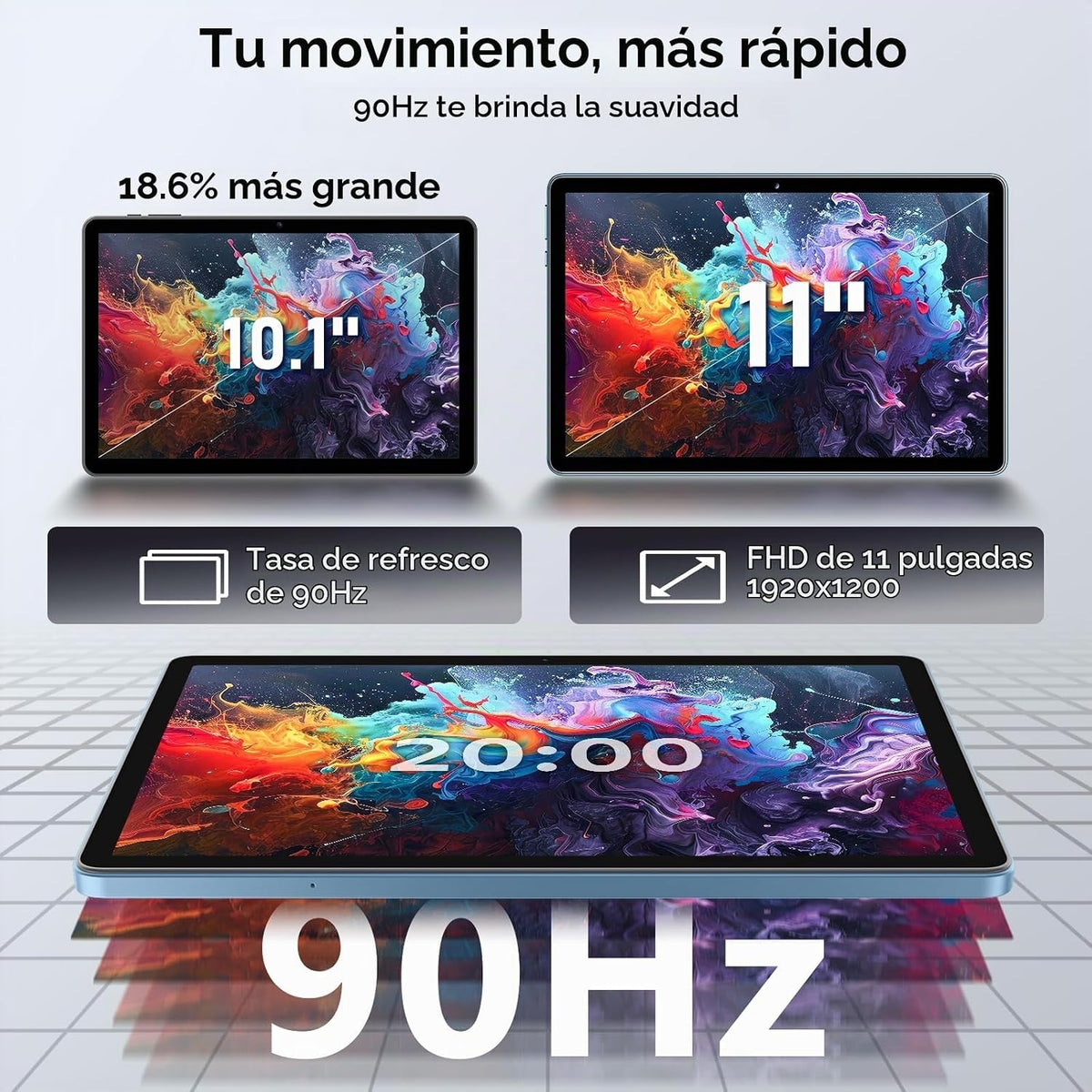 Tablet Android 16 de 11 pulgadas con teclado, 32 GB de RAM + 256 GB...