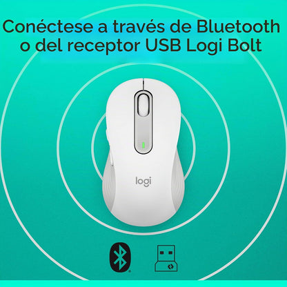 Ratón inalámbrico Logitech Signature M650 de tamaño pequeño a media...