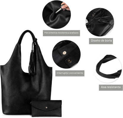 Montana West Bolsos estilo hobo holgados para mujer, bolsos de homb...