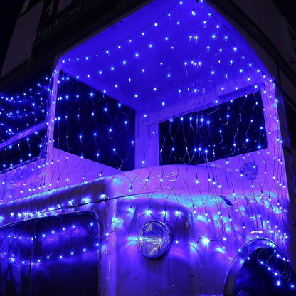 Joomer Luces de red de Navidad de 12 pies x 5 pies, luces de malla...