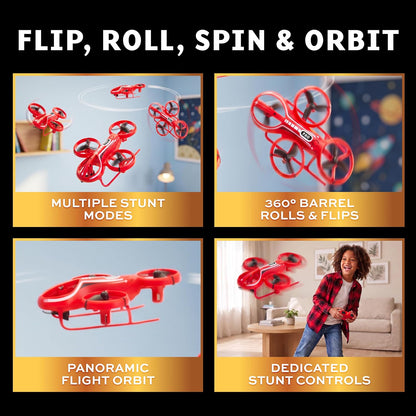 FAO Schwarz Mini dron Stealth, avión cuadricóptero RC para principi...