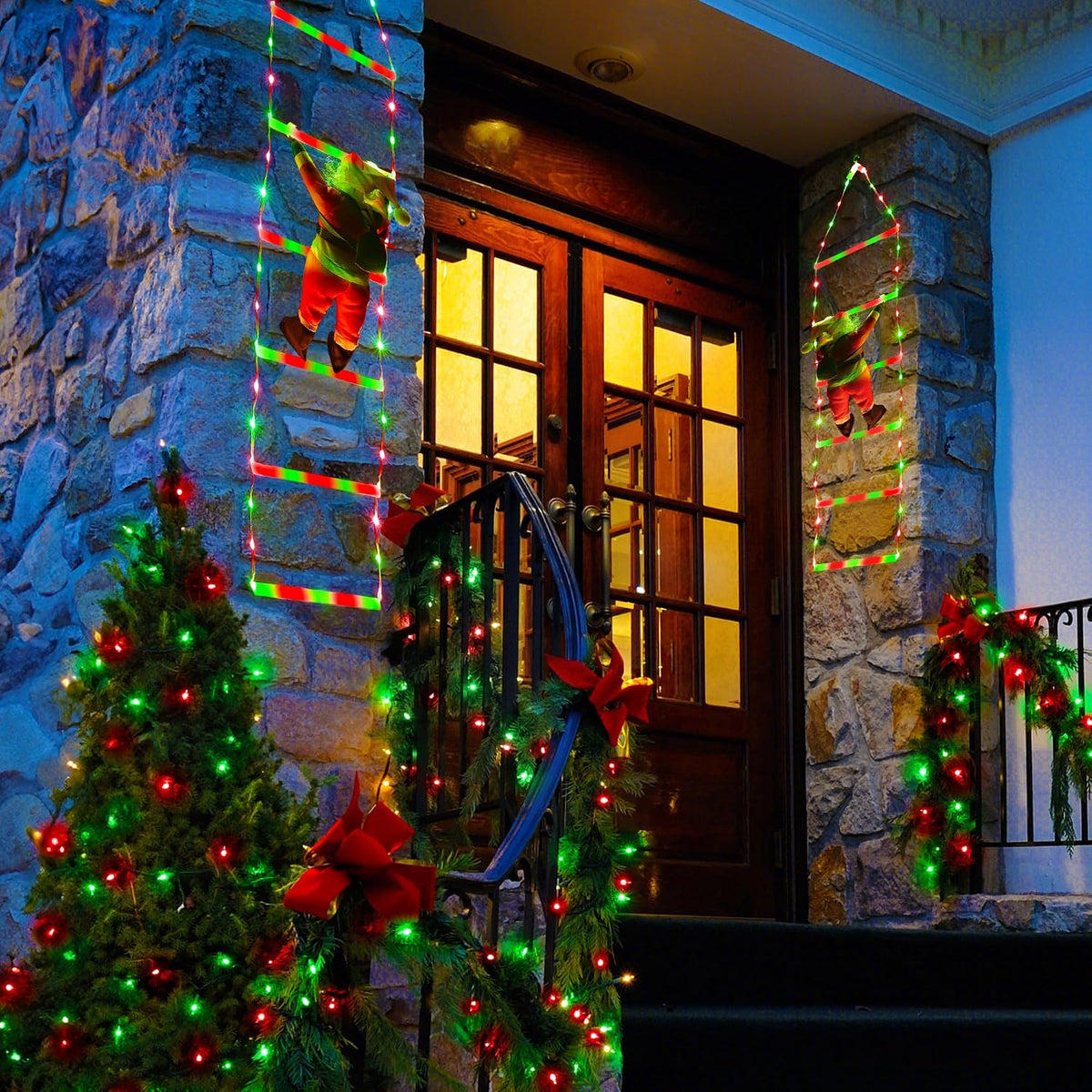 Toodour Luz LED de Navidad, luces decorativas de escalera de Navida...