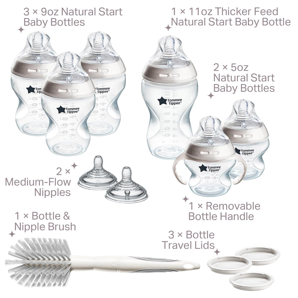 Tommee Tippee Natural Start Juego de biberones, tetinas parecidas a...