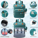 SHITIESHOU Bolsa de pañales mochila para bebé, bolsa de pañales par...