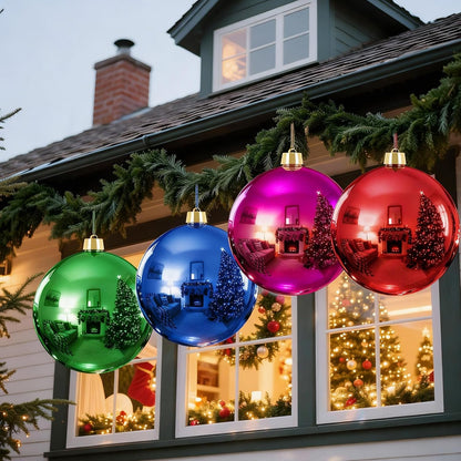 Zubebe 4 piezas de bolas de adornos de Navidad extra grandes para d...