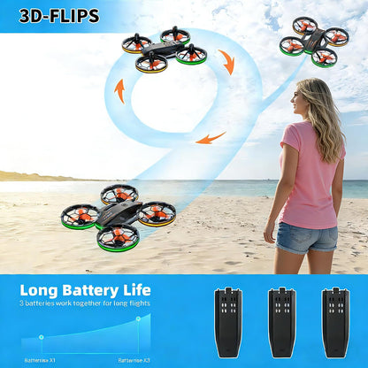 Drones - Drone RC con auto flotante y modo sin cabeza, cuadricópter...