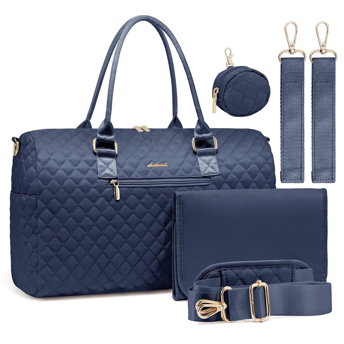 LOVEVOOK - Bolso para pañales con estuche para chupete y cambiador,...
