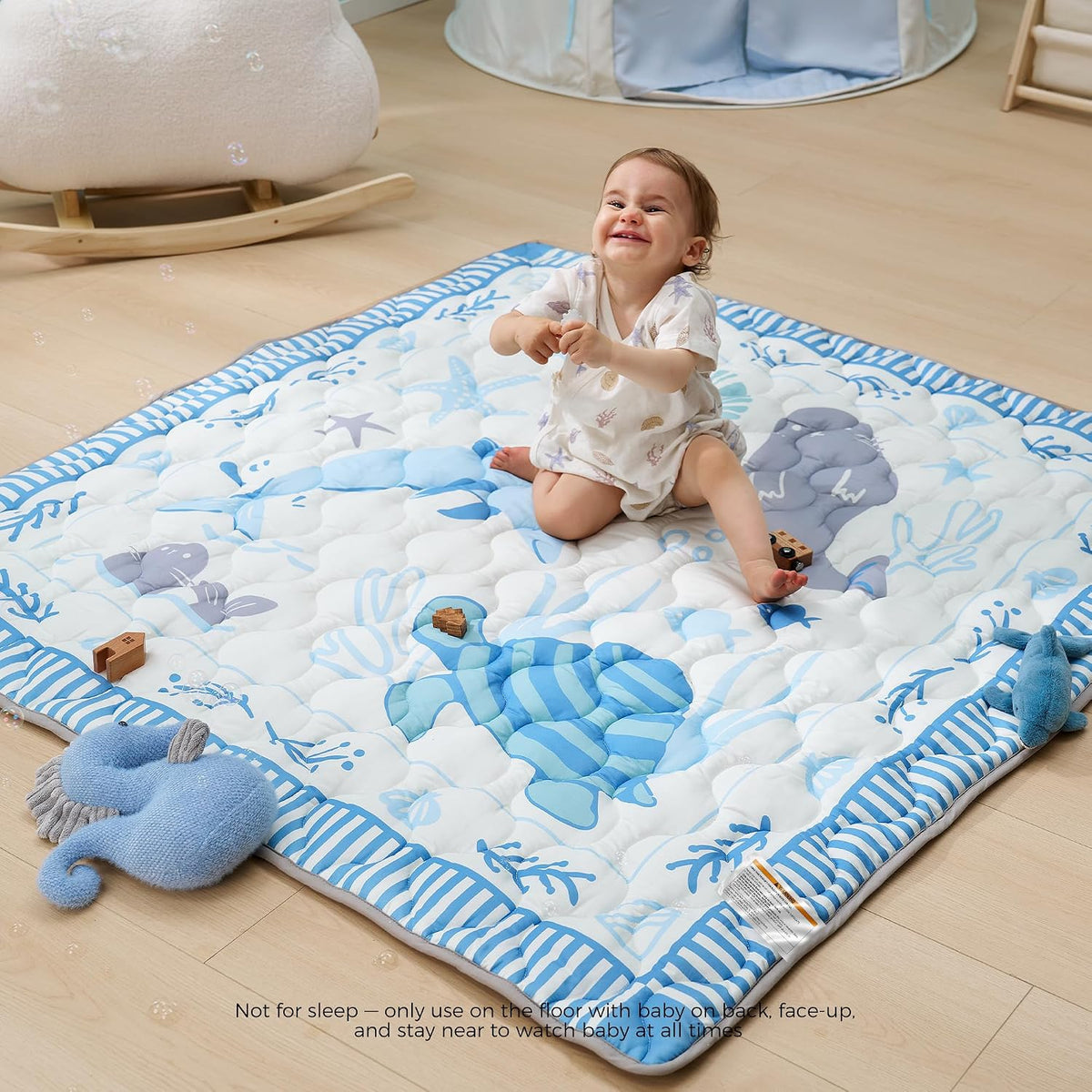 Momcozy Alfombra de juego para bebé para piso, alfombra gruesa de c...