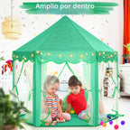 Monobeach Tienda de campaña de princesa para niñas, casa de juegos...