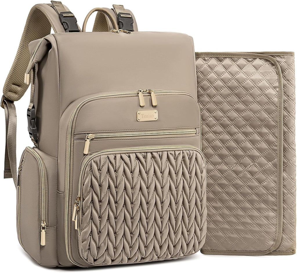 Tealari Mochila para pañales, elegante bolsa de pañales para bebé,...
