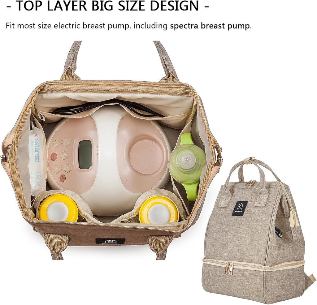 MOMIGO Mochila para extractor de leche \u2013 Doble capa para madre...