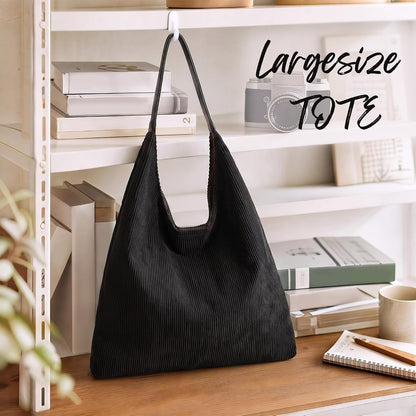 XquiziFit Bolso Hobo para mujer, bolsa de mano de pana holgada para...