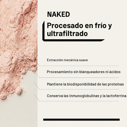 NAKED Polvo de proteína de suero de fresa, solo 3 ingredientes, 25g...
