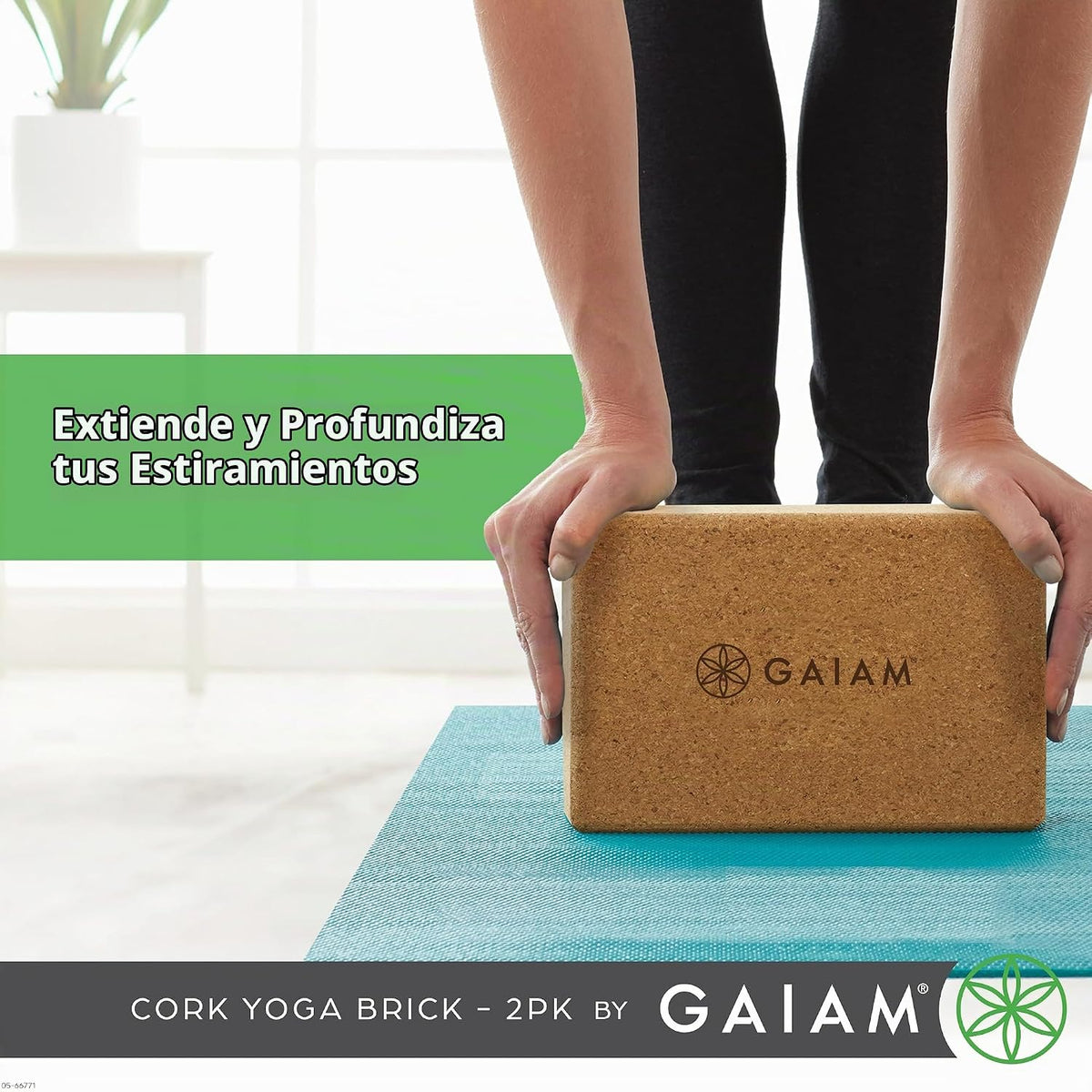 Gaiam Bloque de yoga \u2013 Espuma EVA sin látex \u2013 Superficie...