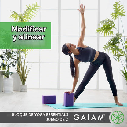 Gaiam Bloque de yoga \u2013 Espuma EVA sin látex \u2013 Superficie...