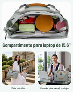 FHELAD - Bolsa de pañales grande con correa de equipaje, 14 bolsill...