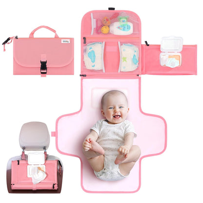 Kopi Baby Cambiador de pañales portátil con bolsillo para toallitas...