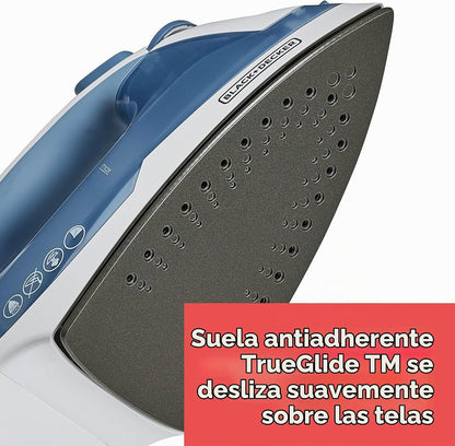 BLACK+DECKER Plancha de vapor para ropa con apagado automático y su...