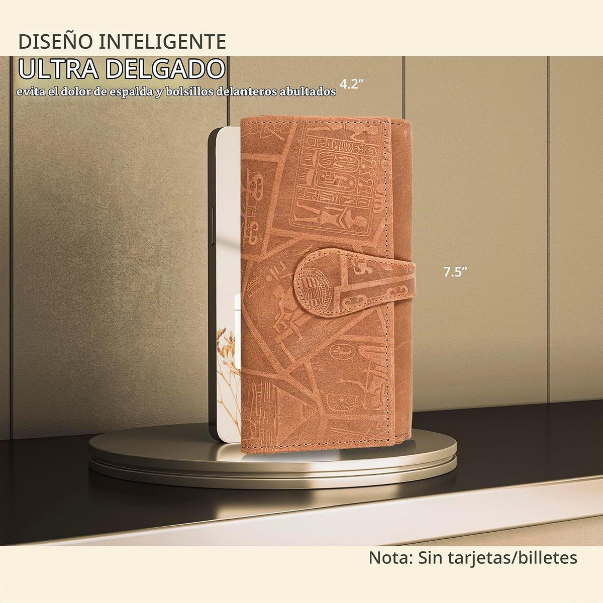 Cartera de cuero genuino para mujer de cuero con bloqueo RFID - Tar...