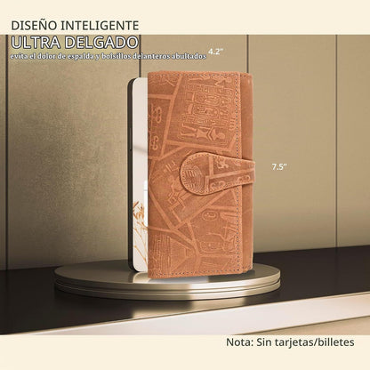 Cartera de cuero genuino para mujer de cuero con bloqueo RFID - Tar...