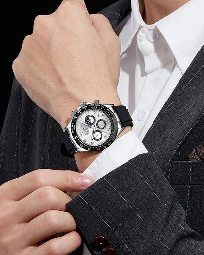 OLEVS Relojes de pulsera analógicos de cuarzo para hombre, cronógra...
