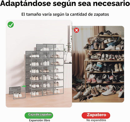Foluck Caja de almacenamiento de zapatos, paquete de 15 organizador...