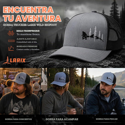 LARIX Trucker Hat Men - Gorra Snapback con parte trasera de malla t...