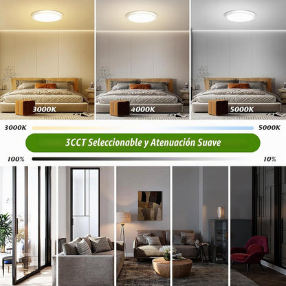 Brightever Lámpara de techo LED de montaje empotrado de 7 pulgadas,...